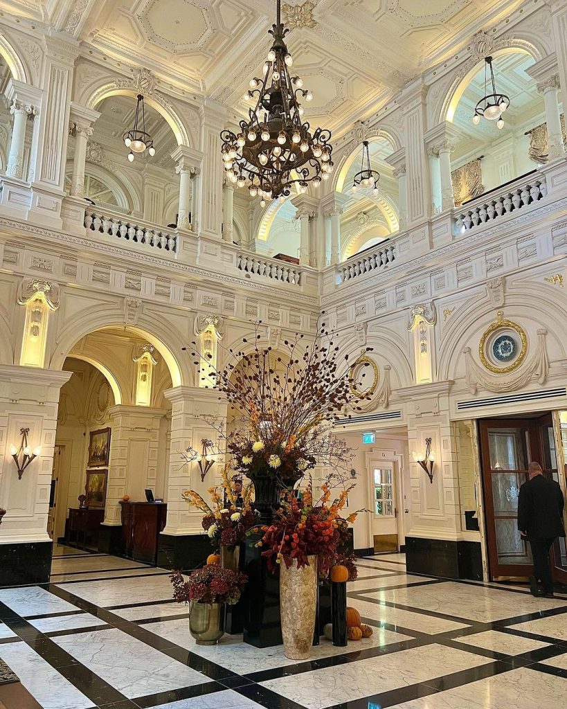 Interior view of the Lobby in the Intercontinental Amstel Amsterdam